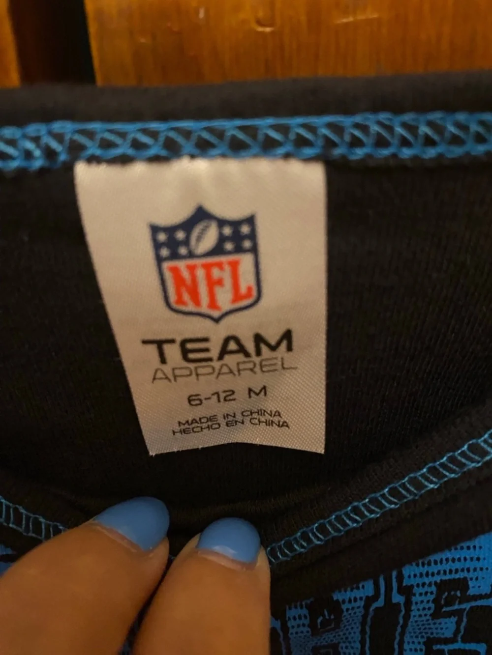NFL Panthers Black & Blue Baby Bodysuit
